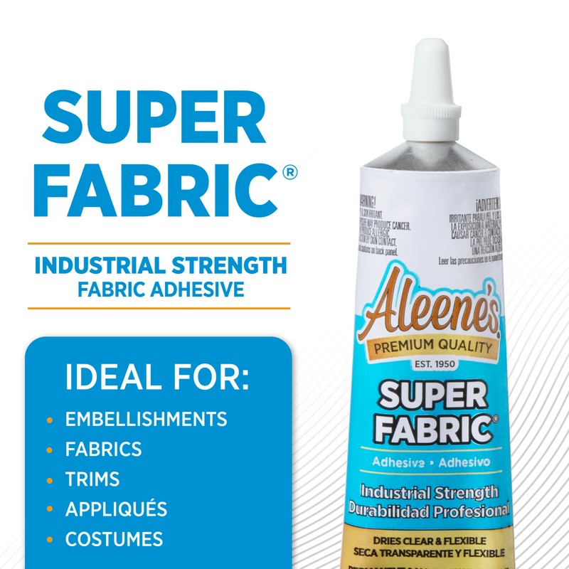 Aleene's Super Fabric Glue, Platinum Bond Adhesive, Super-Strong, Ultra Flexible,