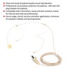 Beige 3Pin Connector Headset Microphone with Capacitance Head for bodypack