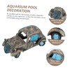 SUPVOX Aquarium Car Wreck Decoration Creative Resin Fish Tank Ornament