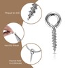 Grevosea 300 Pieces Small Screw Eye Pins Eyelets Screw Threaded