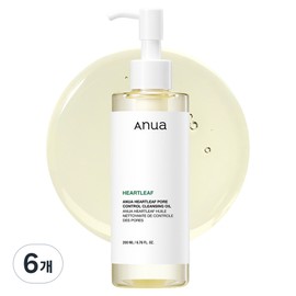 Anua Houttuynia cordata Pore Control Cleansing Oil, 6 units, 200ml / 아누아 어성초 포어 컨트롤 클렌징오일, 6개, 200ml