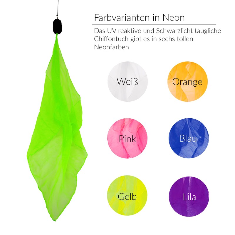 Diabolo Freizeitsport UV Light Poi in Green - Angel Wings