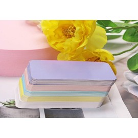 Penta Angel Small Blank Kraft Paper Cards 100Pcs Mini Gift Notes Message Business Greeting Cards DIY Gift Tags Label Vocabulary Word Graffiti Scrapbooking Flash Cards (White Yellow Pink Blue Purple)