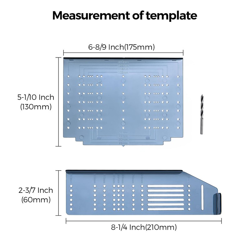 Ravinte Cabinet Handle Template Tool Drawer Knob Pull Drill Mounting