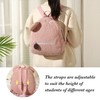 1 Plush Backpack and 1 Fur Ball Keychain, Cute Bear