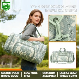 Waterproof Sport Gym Duffel Bag Large Capacity Weekender Bag with Shoe Compartment for Men Womencolor: ACU