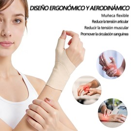 Ajustable Para Muñequera Ortopedica,Ultrafina y Ligera muñequera elastica,Transpirable, Agradable Para La Piel y Muy Elástica,Protege Las Vainas Tendinosas,Ideal Para Oficina, Fitness, Etc (color piel, Medium, mano derecha)