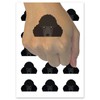 Peeking Black Poodle Dog Temporary Tattoo Water Resistant Fake Body