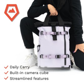 WANDRD PRVKE Lite - Photography Bag - Water Resistant Camera Backpack for Photographers - Anti-Theft Travel Bag with 14-Inch Laptop Sleeve and Fleece-Lined Pockets (Uyuni Purple)