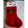 Holiday Time Red Plush Santa Belt Buckle Christmas Stocking Holiday