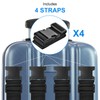 4 Pack Luggage Straps for Suitcases TSA Approved, Travel Belt,