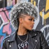 Mohawk Wig for Black Women Kinky Curly Clip in Mohawk