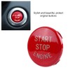 Sports Red Engine Start Stop Button Cover Starter Button Decal