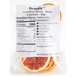 Oranfit Oranfit Dried Grapefruit Slices, Natural Dried Grapefruit Slices, Crafts Cake Decoration Cocktail Garnish Table Scatters Potpourri Candle Crafts 3oz/85g(25 to 31 slices)