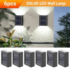 Unbranded 6PACK WHITE Solar LED Wall Lights Garden Yard Path Deck Fence Stairs Step Lamp