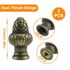 MARRTEUM Bronze Brass Solid Lamp Finial Cap Knob Retro Lamp