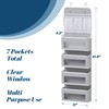Simple Houseware 4 Clear Window Pocket Over Door Storage Hanging