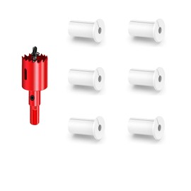 DuDuZui Desk Cable Grommet, Black Desk Cable Grommet, Desk Cable Hole Covers, Tidy Office and Home Workplace Cables, with Hole Saw (6 Pieces, White, 19 mm + 1 Hole Saw)