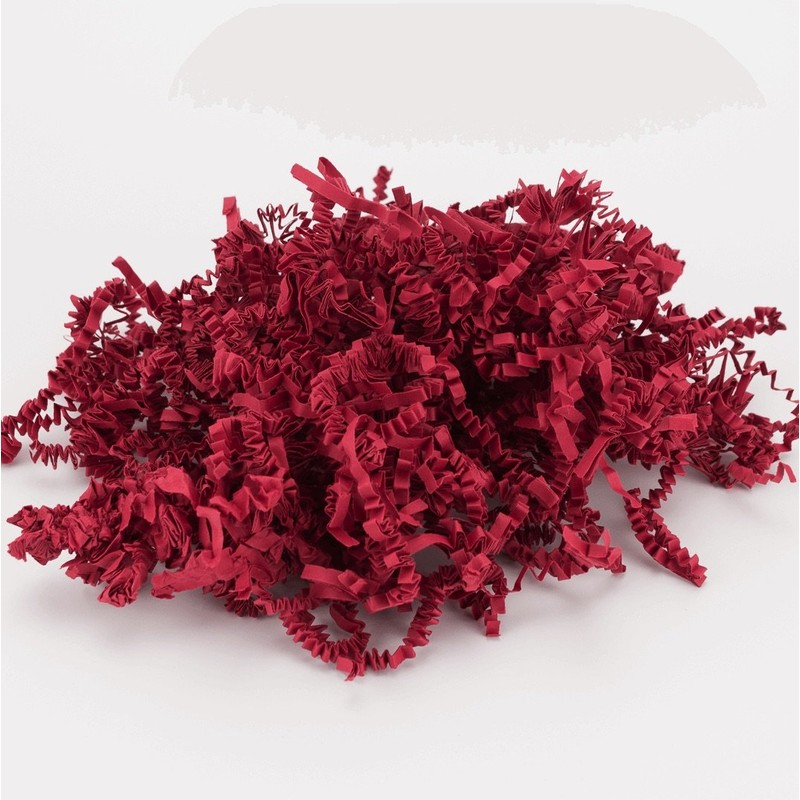 Deep Red Shredded Kraft Paper Shred (Zigzag/Crinkle cut) for gift