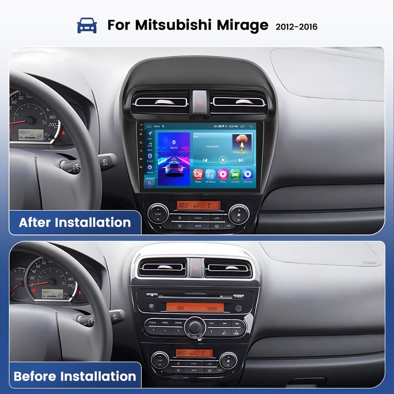 Car Radio for Mitsubishi Mirage 2012 2013 2014 2015 2016,