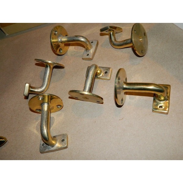N/A Bar Tavern Solid Brass Hand Rail Bracket model 932F