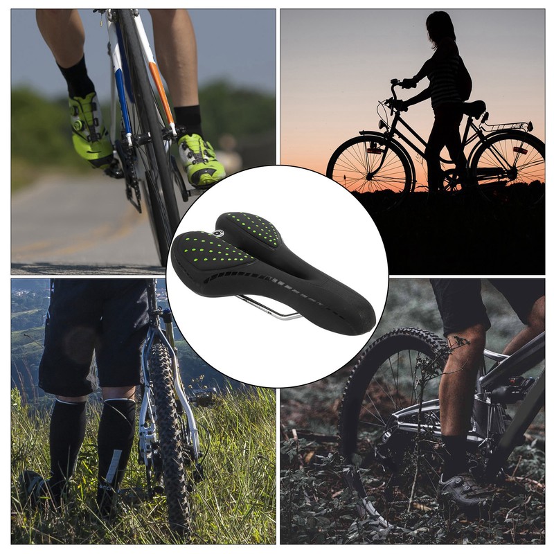 Mountain Bike Saddle Comfortable PU Leather Breathable Mountain Bike Saddle