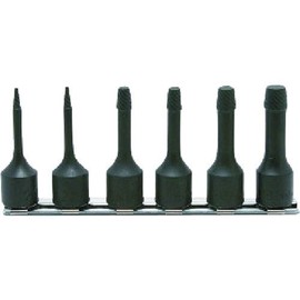 Koken RS3129/6-L32 3/8 (9.5mm) SQ. Bolt Twister Rail Set, Total Length 1.3 inches (32 mm), Set of 6