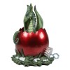 Ebros Amy Brown Holiday Green Mischief Dragon Hiding Red Egg