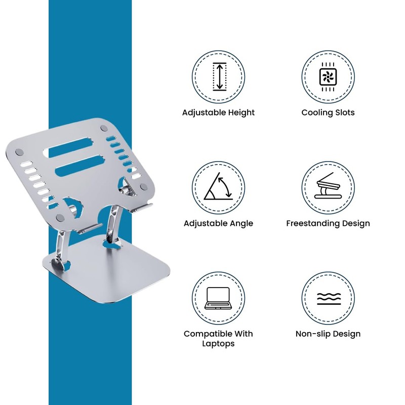 OTM Essentials Aluminum Adjustable Laptop Riser Stand,