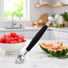 1Pc Black Double-Sided Fruit Melon Baller Spoon 2 in 1