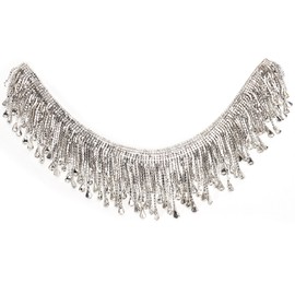 1 Yard DIY Crystal Glass Rhinestones Trimming Sewing Tassel Chain Clothes Appliques #1