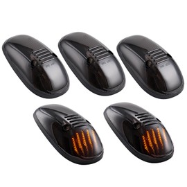 LUDARM 5PCS Amber Light Smoke Lens LED Cab Roof Lights Compatible with 1999-2001 RAM 1500 1999-2002 Ram 2500 3500 Pickup Truck Roof Top Running light