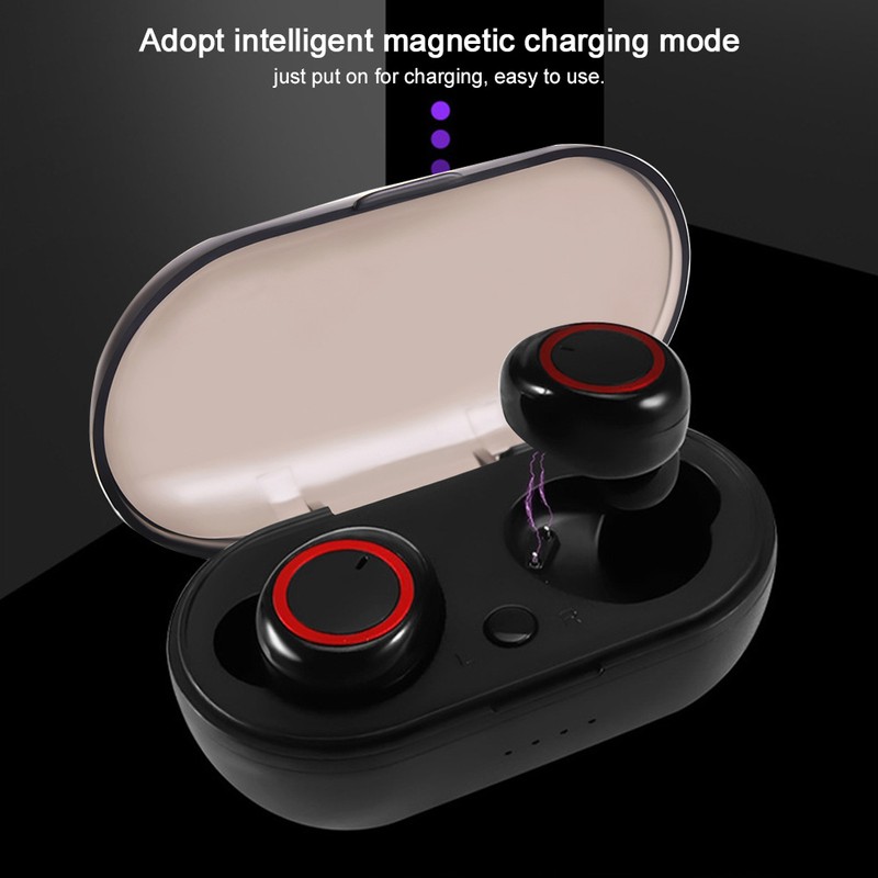 TWS Mini Bluetooth Wireless Headphone Magnetic Charging Binaural Call Sports
