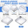 uxcell 40Pcs Post Base Cover, 2.5"x2.5" (Internal Size 1"x1") Metal