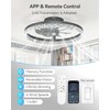 addlon Ceiling Fans with Lights and Remote, 20'' Low Profile