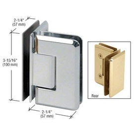 CRL Cologne 092 Series Chrome 90176; Glass-to-Glass Hinge
