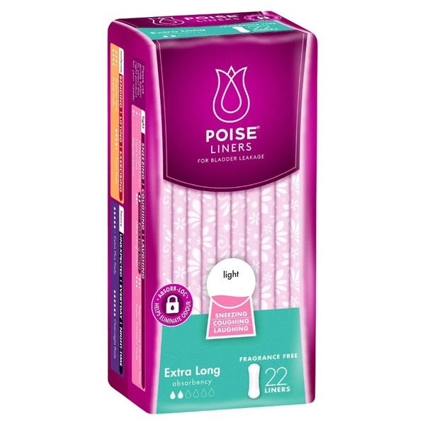 Poise Liners Extra Long X 22