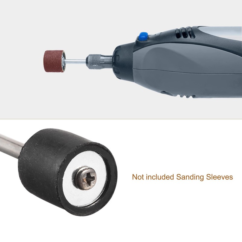 sourcing map 1/2 Inch Drum Rubber Mandrels 1/8 Inch Shank