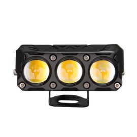 Yolispa Motorcycle Additional Headlight Fog Light, Three Light Modes LED Work Light Tractor, Three Lenses LED Work Light for Off-Road Truck Tractor