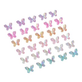 IAIHBBLY 120 Pcs Mini Resin Butterflies, Miniature Tiny Resin Butterflies Figures for Crafts DIY Fairy Garden Dollhouse Micro Landscaping Decoration
