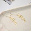Stainless Steel Gold Plated Cut Out Hexagon Honeycomb Post Dangle