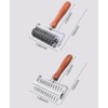 JIKANNOYA Pique Roller, Stainless Steel Pie Dough Roller, Pie Dough
