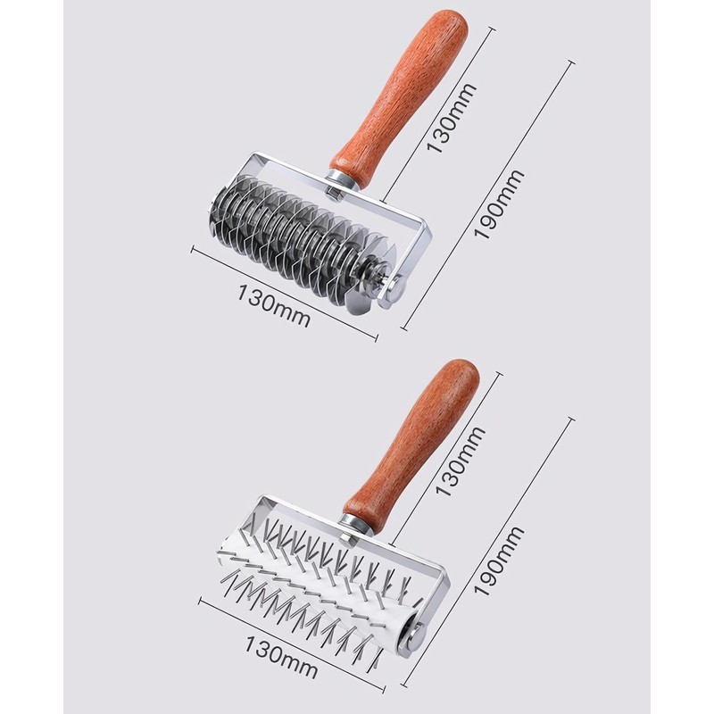 JIKANNOYA Pique Roller, Stainless Steel Pie Dough Roller, Pie Dough
