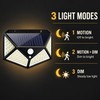 100-LED Solar Motion Sensor Wall Lights, 270° Wide Angle, 1/2/4/6-Pack