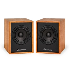 Electrohome Huntley Powered Bookshelf Speakers with Built-in Amplifier and 3" Drivers for Turntable, TV, PC and Wireless Music Streaming Featuring Bluetooth 5, RCA and Aux (EB10)