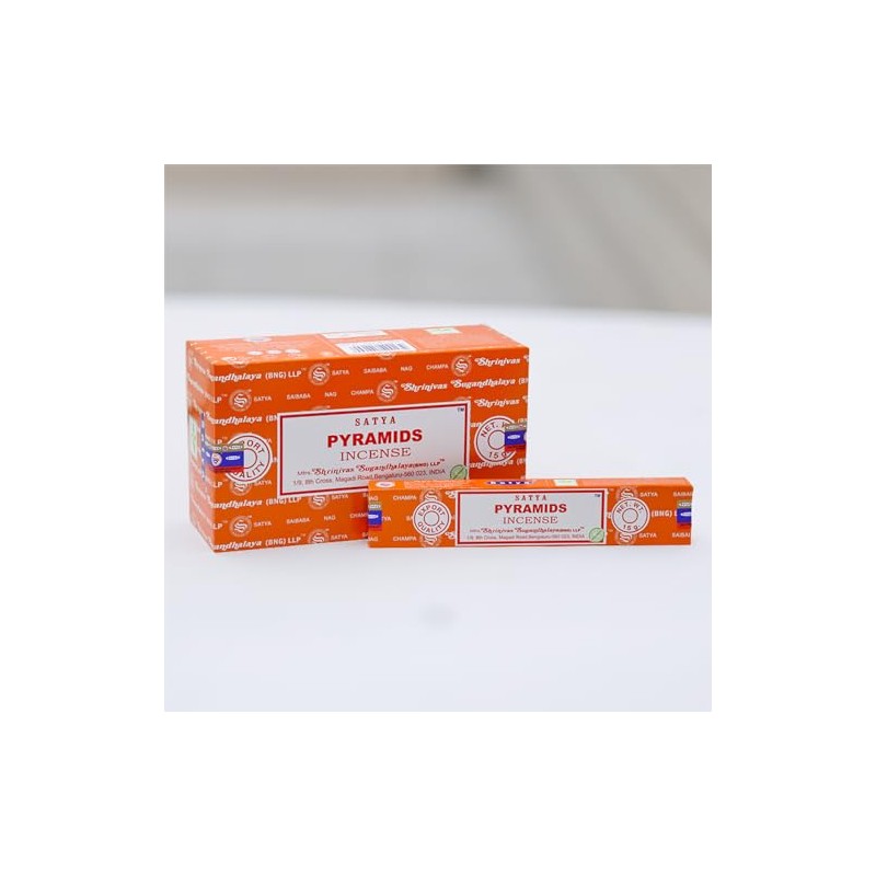 Satya Incense Sticks, 12 Packs x 15g, Pyramids