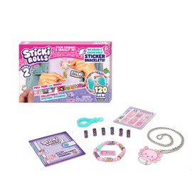 Sticki Rolls Pendant Pack | The Original Wearable Shareable Stickers with Toy Pendant and Bracelet | Collect and Share | Ages 5 and Up | Series 2 - Happy Axie