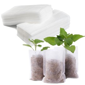 100pcs Grow Bags,Biodegradable Non-Woven Plant Nursery Bags Plant Fabric Seedling Pots Bags Plants Home Garden Supply (7.8 * 11.8)
