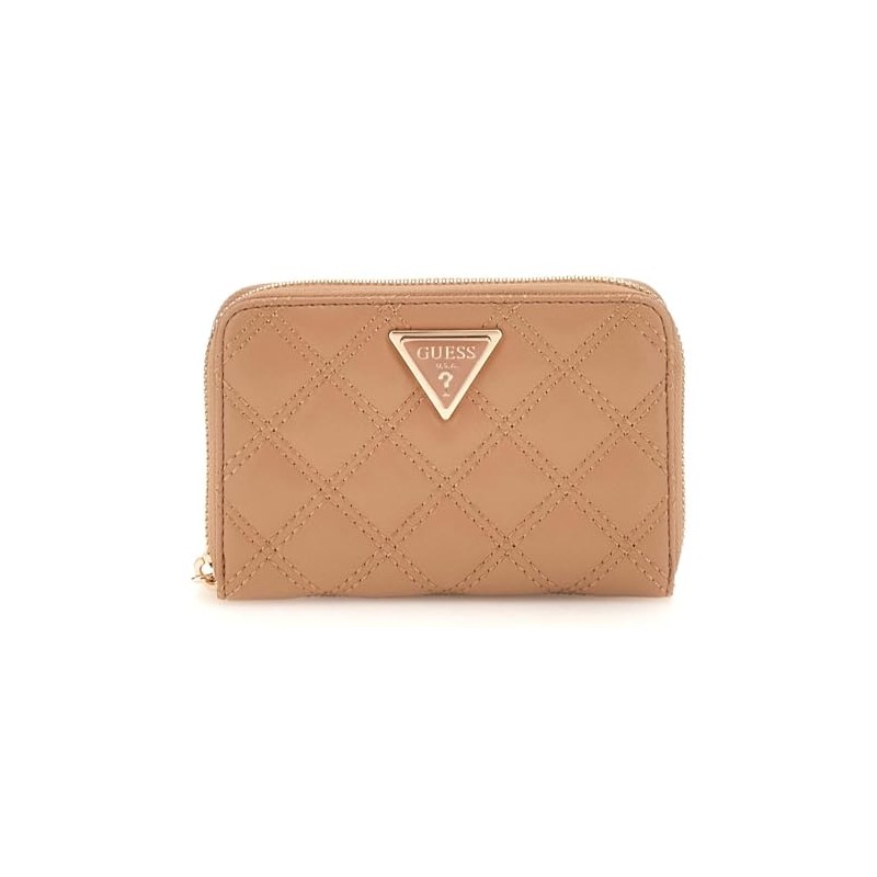 GUESS Giully Zip Around Wallet M Beige, beige