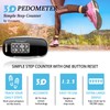 3D Walking Pedometer with Clip, Easy Activity Fitness Tracker for